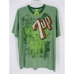 NWT Mens classic 7up‎ Ringer Tshirt